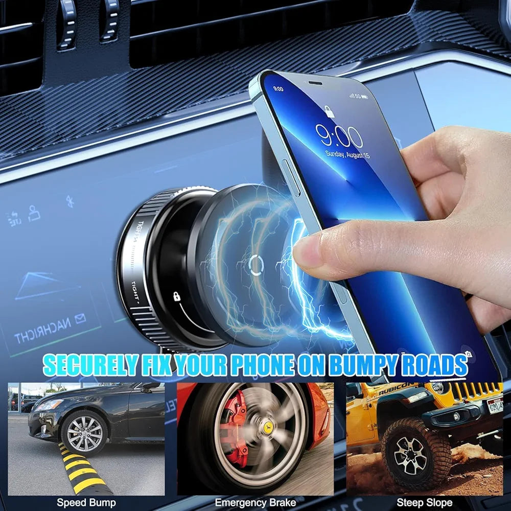 Magnetic Car Phone Holder – 360° Rotatable, Strong Magnetic Mount