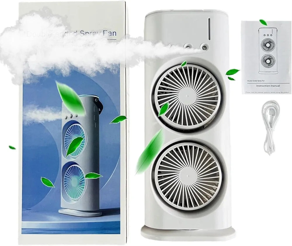 Double-Ended Spray Fan – Portable Cooling & Humidifying Solution